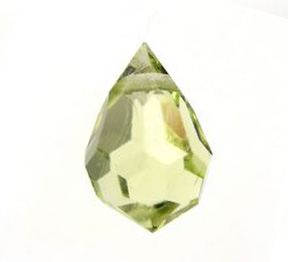15x9mm Jonquil Lime Yellow Large Faceted Briolette Teardrop Czech Preciosa Crystals Beads