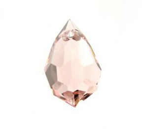 15x9mm Light Rose Pink Large Faceted Briolette Teardrop Czech Preciosa Crystals Beads