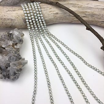 6mm Dyed Teal Green Potato Freshwater Pearls Beads