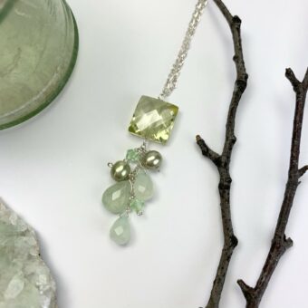 Alternative view of 10x8mm Faceted Briolette Teardrop Serpentine (New Jade) Beads