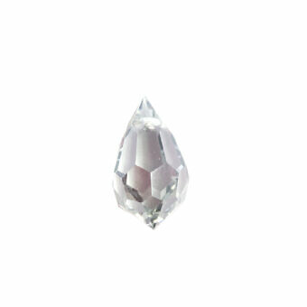 10x6mm Lagoon Pale Silver Blue Small Faceted Briolette Teardrop Czech Preciosa Crystals Beads