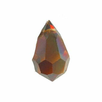 18x9mm Venus Copper Brown Large Faceted Briolette Teardrop Czech Preciosa Crystals Beads