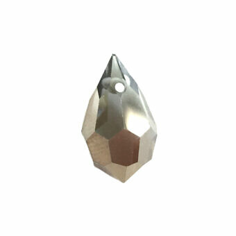 15x9mm Valentinite Grey Gold Shimmer Large Faceted Briolette Teardrop Czech Preciosa Crystals Beads