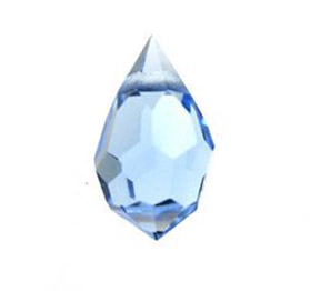 15x9mm Light Sapphire Blue Large Faceted Briolette Teardrop Czech Preciosa Crystals Beads