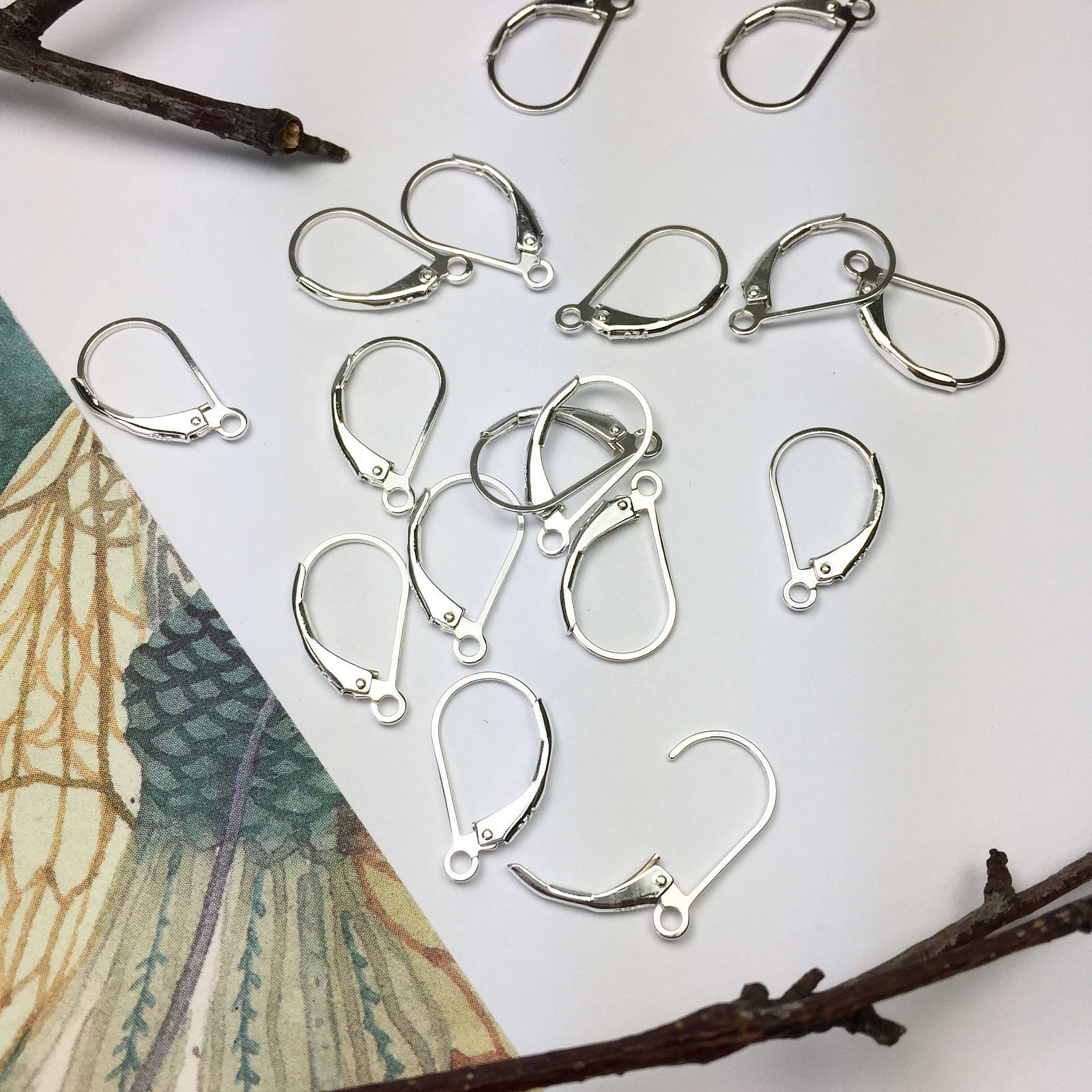 Classic French Lever Back Earrings Sterling Silver .925