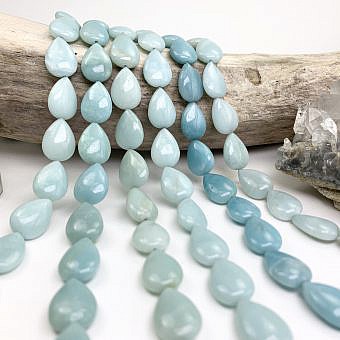 13x18mm Smooth Teardrop Amazonite Beads
