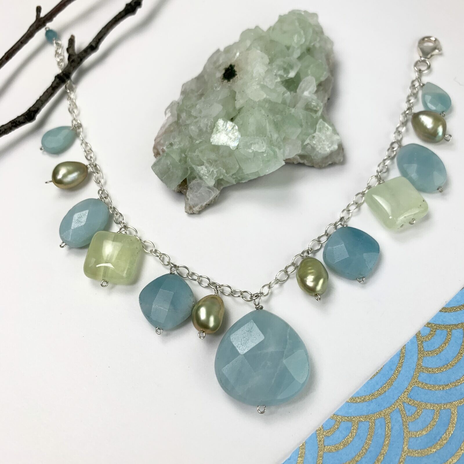 8.5x10mm Dyed Green Potato Freshwater Pearls Paired Beads - Image 3