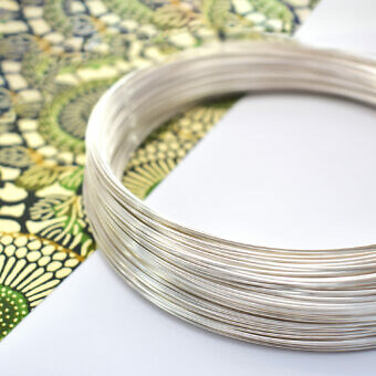 22ga (0.64mm) Dead Soft Round Wire Sterling Silver .925 By the Meter