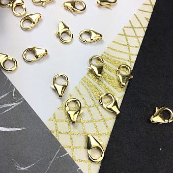 6x10mm Rounded Lobster Claw Clasps 14kt Gold Filled