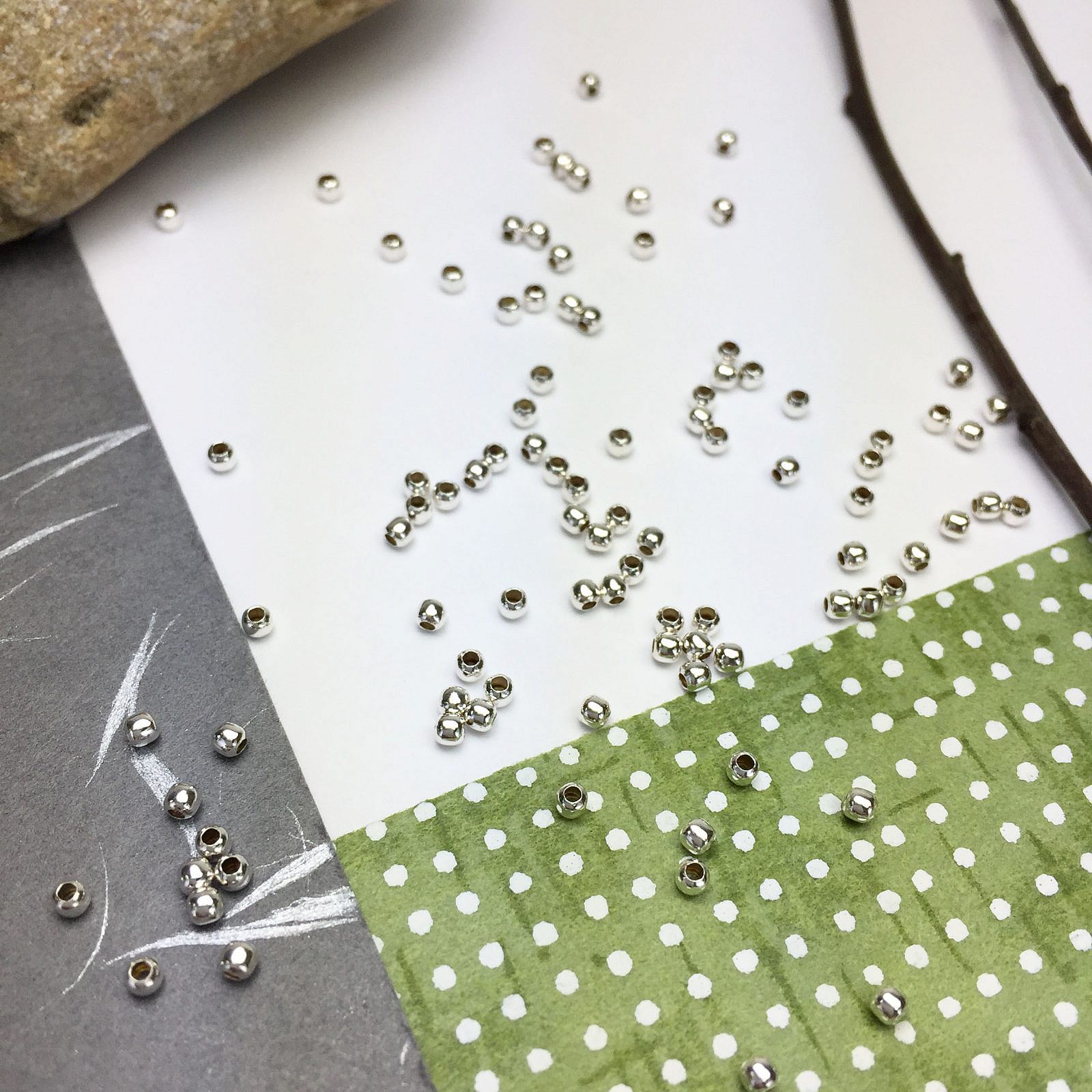 2mm Seamless Smooth Round Beads or Crimp Sterling Silver .925