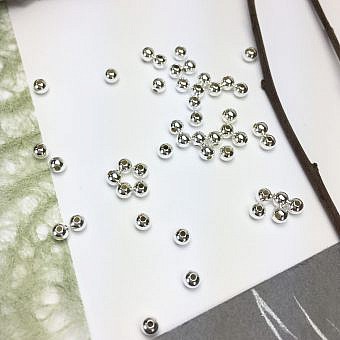 3mm Seamless Smooth Round Beads Sterling Silver .925