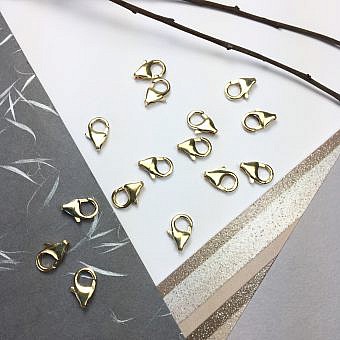 7x12mm Rounded Lobster Claw Clasps 14kt Gold Filled