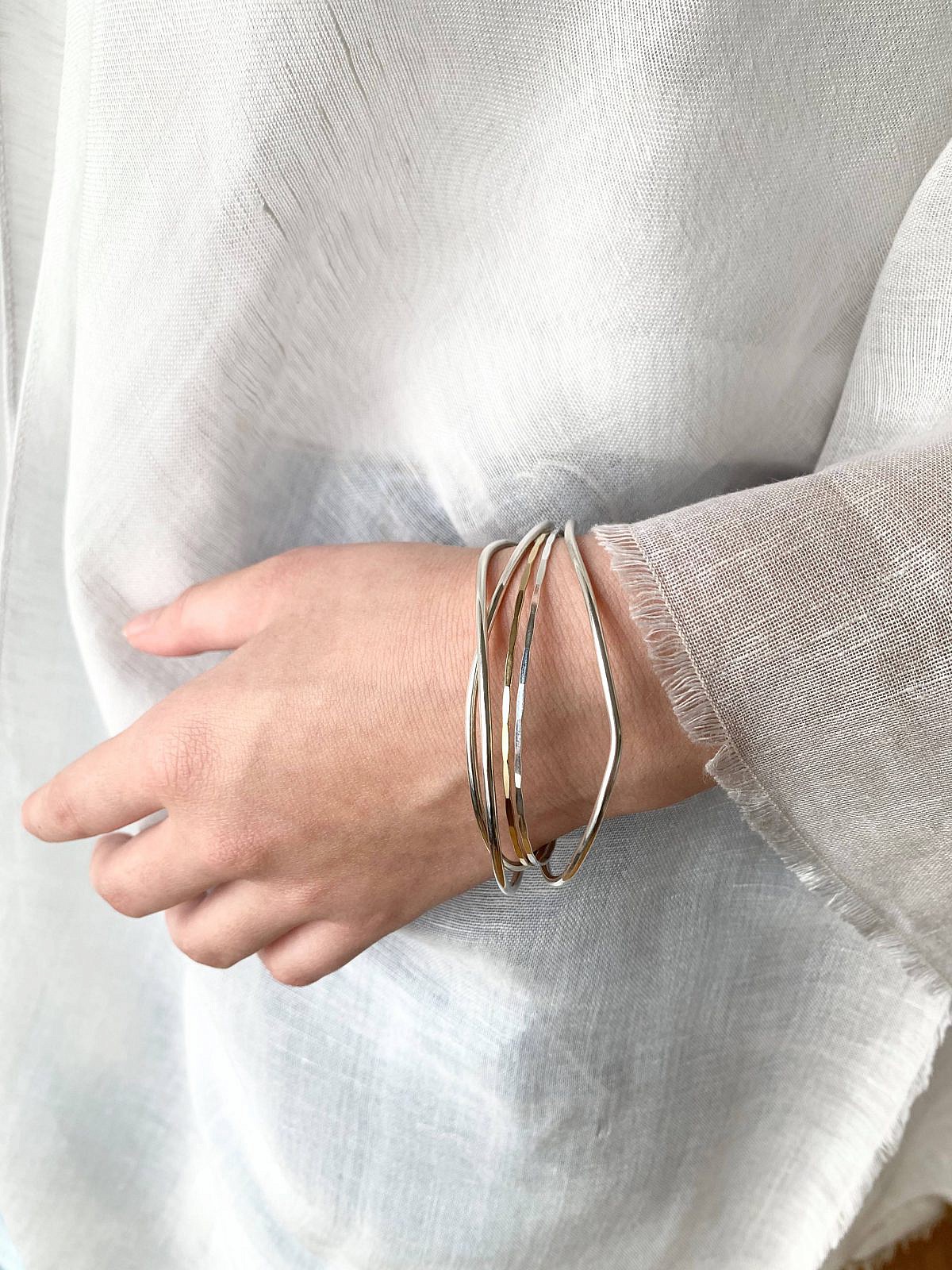 72mm 16ga-1.29mm Bangles Bracelets Sterling Silver .925 - Image 4