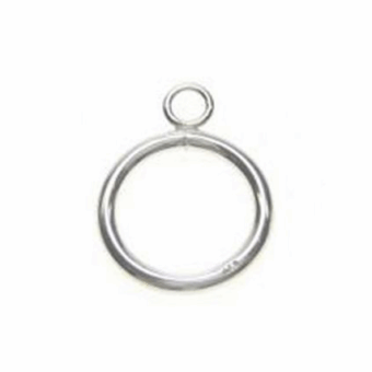 Thick Round Frame Toggle Sterling Silver .925 - Pendants
