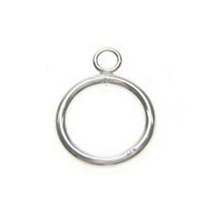 Thick Round Frame Toggle Sterling Silver .925 - Pendants