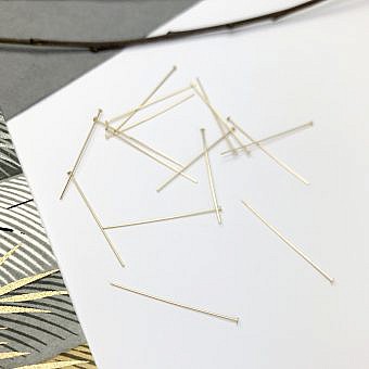 26ga 25mm Head Pins 14kt Gold Filled