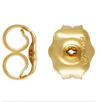 Alternative view of Classic Butterfly Backs Studs Earrings Clutches Stopper (ID:0.80mm) 14kt Gold Filled