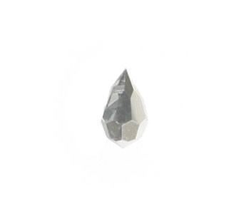 10x6mm Light Vitrail Clear & Silver Small Faceted Briolette Teardrop Czech Preciosa Crystals Beads