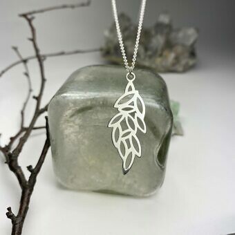 Alternative view of Marquise Filigree Leaves Sterling Silver .925 Amoracast - Connectors Pendants