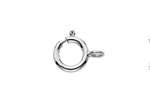 8mm Round Spring Lock Clasps- Open Ring Sterling Silver .925 - Image 3