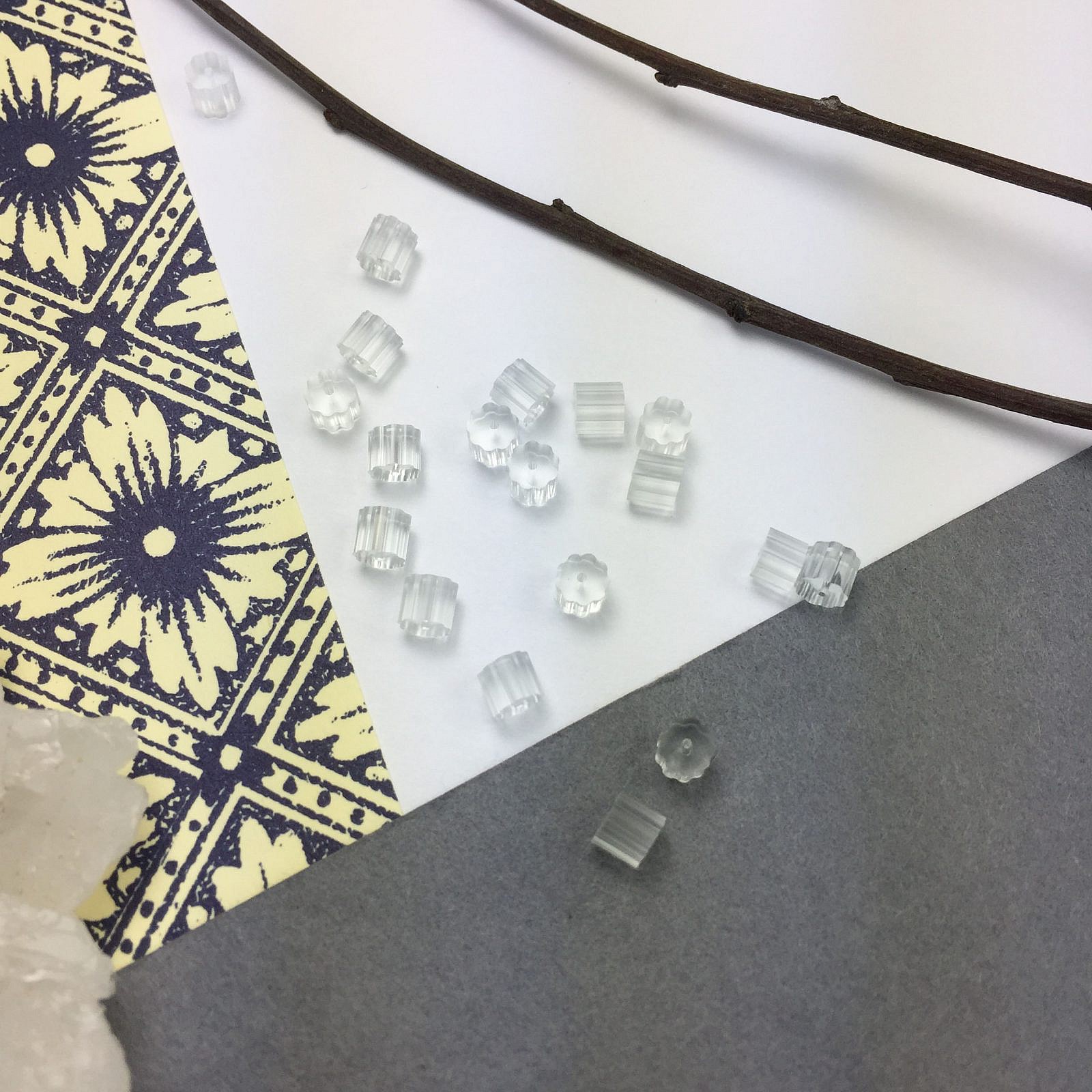 4mm Rubber Backs Studs Earrings Clutches Stopper