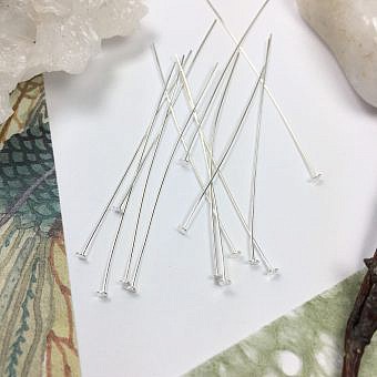 26ga 50mm Head Pins Sterling Silver .925