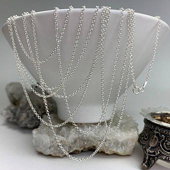 20" Classic 1.65mm Rolo Finished Chain Sterling Silver .925