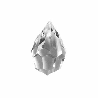 15x9mm Clear Large Faceted Briolette Teardrop Czech Preciosa Crystals Beads