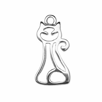 Kitty Cat Sterling Silver .925 Amoracast - Pendants Charms