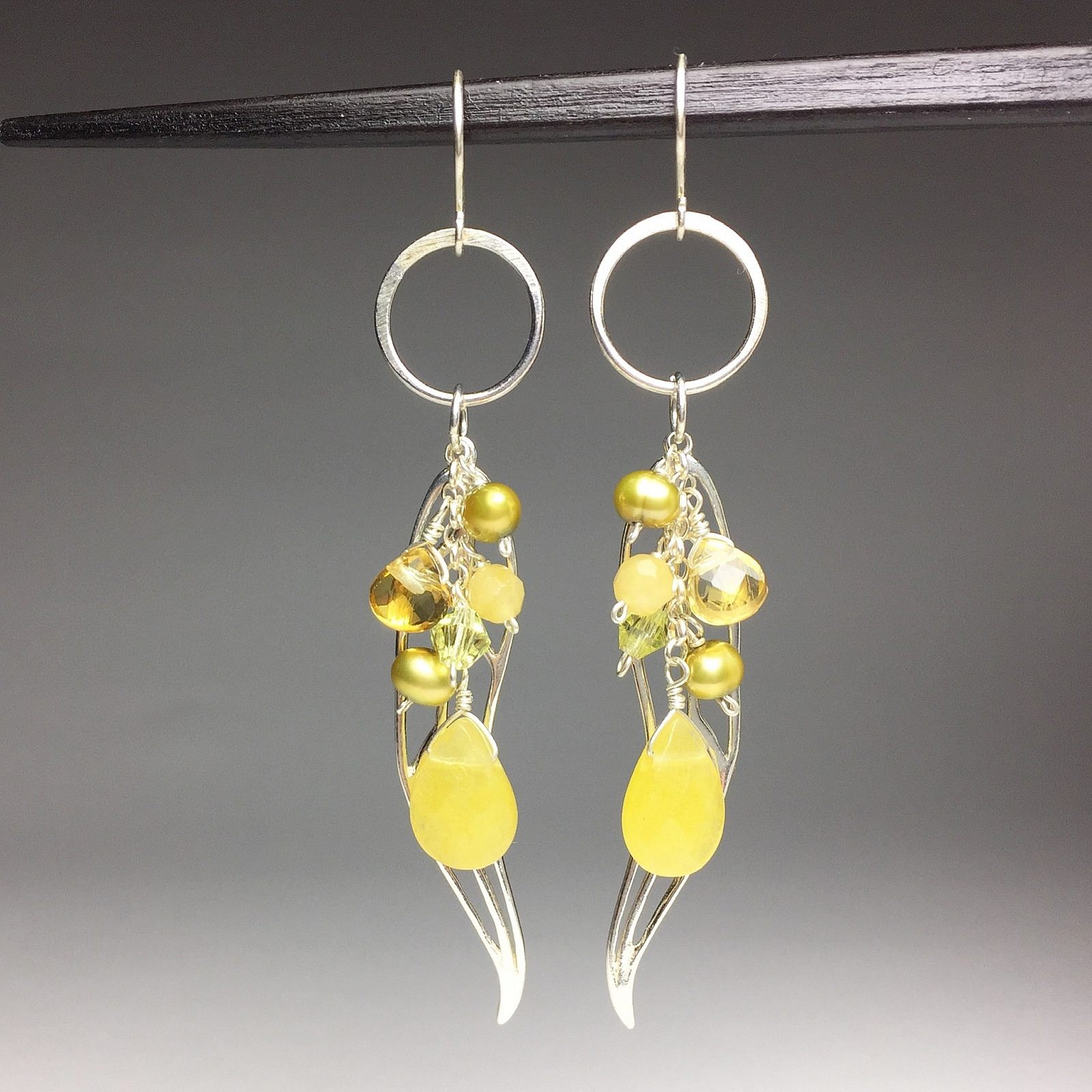 Weeping Willow Leaf Sterling Silver .925 Amoracast - Connectors Pendants - Image 3