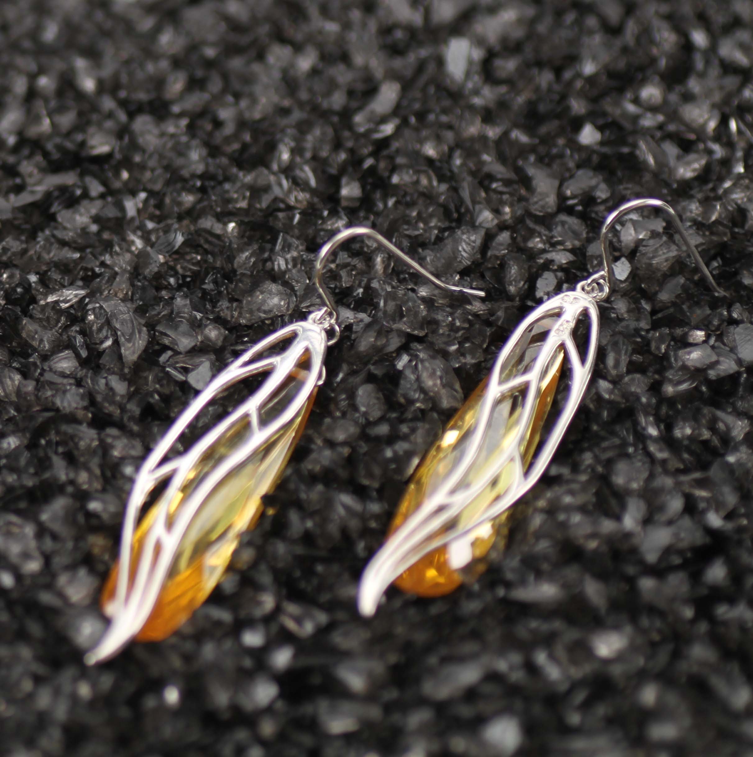 Weeping Willow Leaf Sterling Silver .925 Amoracast - Connectors Pendants - Image 5