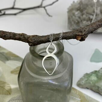 Alternative view of Small Abstract Leaves Drop Sterling Silver .925 Amoracast - Connectors Pendants Charms