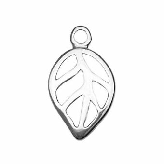 Tiny Leaf Open Filigree Sterling Silver .925 Amoracast - Connectors Pendants Charms