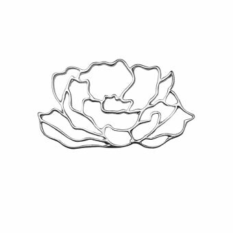 Large Blooming Peony Flower Sterling Silver .925 Amoracast - Pendants Charms