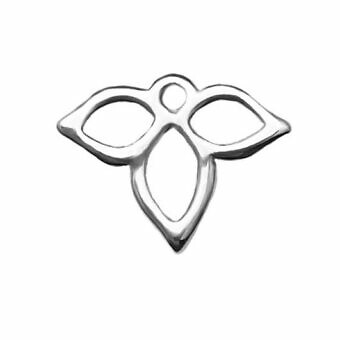 Small Trillium Flower Sterling Silver .925 Amoracast - Connectors Pendants Charms
