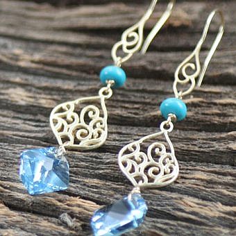 Alternative view of Clouds Hook Earrings Sterling Silver .925 Amoracast