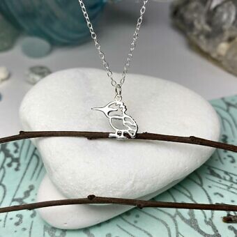 Alternative view of Kingfisher Bird Sterling Silver .925 Amoracast - Connectors Pendants Charms