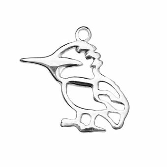 Kingfisher Bird Sterling Silver .925 Amoracast - Connectors Pendants Charms