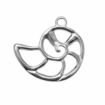 Nautilus Shell Sterling Silver .925 Amoracast – Connectors Pendants Charms