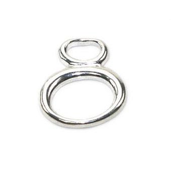 Chubby Abstract Oval Sterling Silver .925 Amoracast - Connectors Pendants Charms