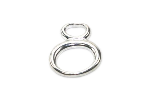 Chubby Abstract Oval Sterling Silver .925 Amoracast - Connectors Pendants Charms
