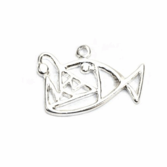 Smiley the Angler Fish Sterling Silver .925 Amoracast - Pendants Charms