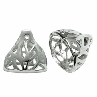 Brambly Branches Cone End Cap Sterling Silver .925 Amoracast