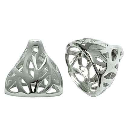 Brambly Branches Cone End Cap Sterling Silver .925 Amoracast