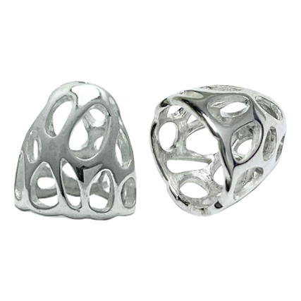 Vines Filigree Cone End Cap Sterling Silver .925 Amoracast