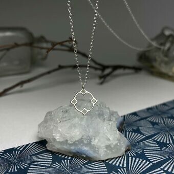 Alternative view of Small Diamond Nimbus Frame Sterling Silver .925 Amoracast - Connectors Pendants Charms