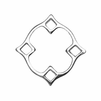 Small Diamond Nimbus Frame Sterling Silver .925 Amoracast - Connectors Pendants Charms