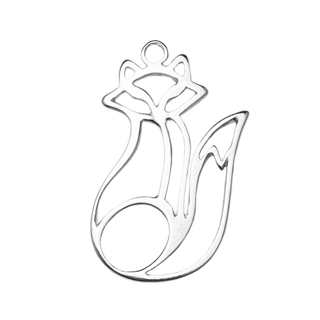 Foxy Cat Sterling Silver .925 Amoracast - Pendants Charms