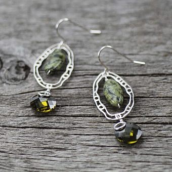 Alternative view of Small Amoeba Irregular Oval Frame Sterling Silver .925 Amoracast - Connectors Pendants