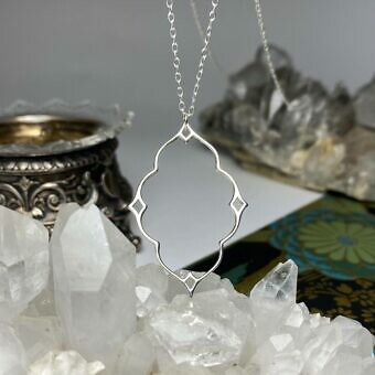 Alternative view of Large Diamond Nimbus Frame Brushed 14kt Gold Vermeille Amoracast - Connectors Pendants
